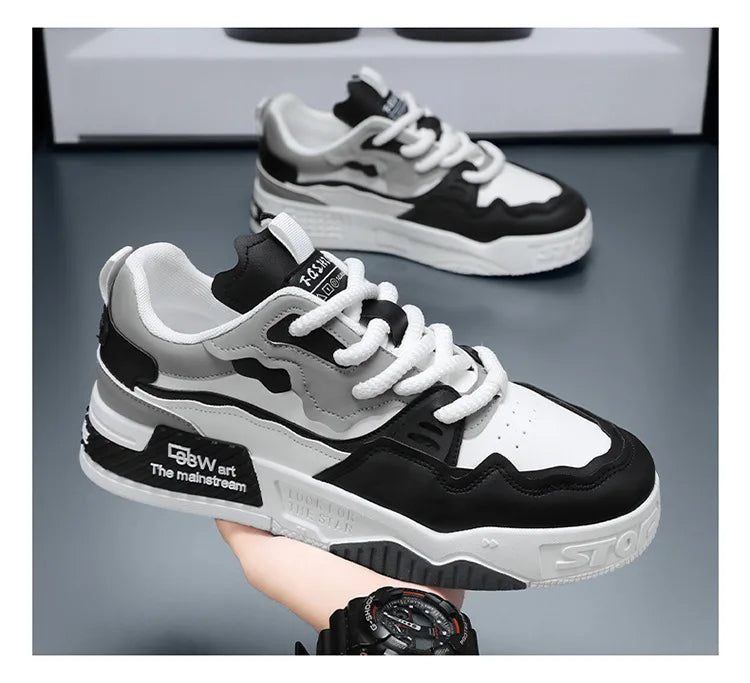 Xajzpa Mens Sneakers Spring Autumn Brand Vulcanized Shoes 2024 Fashion Thick Sole Shoes for Men Male Sport Shoes Tenis Masculino