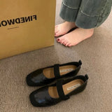 Xajzpa New Style Fashion Retro Women Spring Round Flat Shoes Comfor Anti Slip Mary Janes Shoes Soft Sole Versatile Women's Casual Shoes