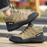 Xajzpa Men's Safety Work Shoes Anti-Crush Piercing Plastic Toe Cap Insulated Outdoor Casual Labor Protection Boots Secure Footwear