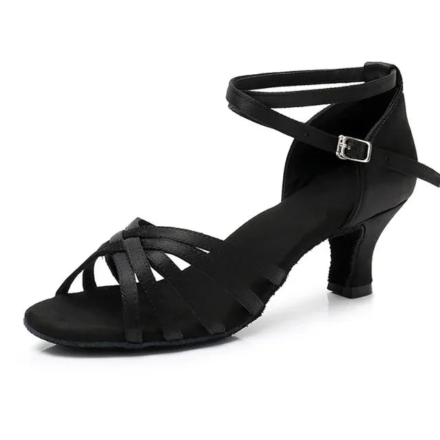 Xajzpa Women Professional Dancing Shoes Ballroom Dance Shoes Ladies Latin Dance Shoes heeled 5CM/7CM