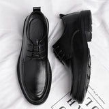 Xajzpa genuine leather fashionable casual men's classic business Oxford shoes versatile men's shoes wedding retro leather shoes