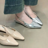 Xajzpa New Style Women's Fashion Heels Sandals Pointed Toe Elegant Shoes Fashion Slingback Slippers Summer Dress Flip Flops Sandalias