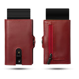 Xajzpa Men Wallets 100% Genuine Cow Leather Popup Short Card Holder Purse High Quality Brand Male Wallet Tarjeteros Para Hombre