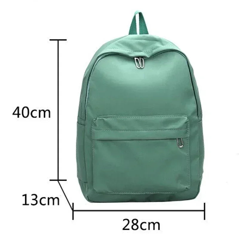 Xajzpa High Quality New Waterproof Nylon Women Backpack Female Travel Bag Backpacks Schoolbag for Teenage Girls Solid Color Bookbag