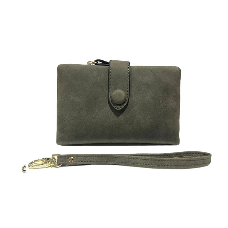 Xajzpa New Women Wallets Short Hasp Pu Leather Purses Multifunctional Large Capacity Money Bag Small Solid Coin Card Holders Carteras