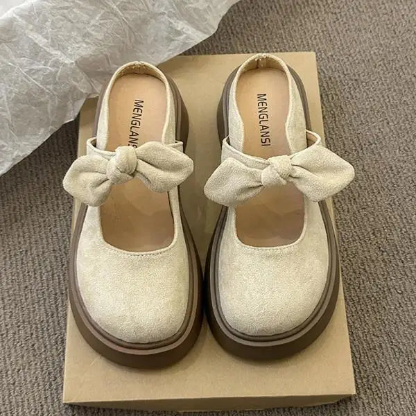 Xajzpa Shoes Woman Cover Toe Butterfly-Knot Slippers Summer Platform Pantofle New Butterfly-knot Slides Mary Janes Slippers Women