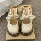 Xajzpa Shoes Woman Cover Toe Butterfly-Knot Slippers Summer Platform Pantofle New Butterfly-knot Slides Mary Janes Slippers Women