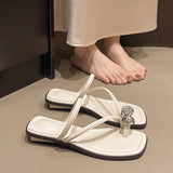 Xajzpa Rubber Flip Flops Flat Shoes Female Slippers Casual Slides Low Slipers Women Hawaiian Luxury Scandals Shoes Woman Slip