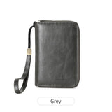 Xajzpa RFID Retro Business Passport Clip Fashionable Multi Functional PU Leather Travel Accessories Passport Clip Wallet for Men and Women