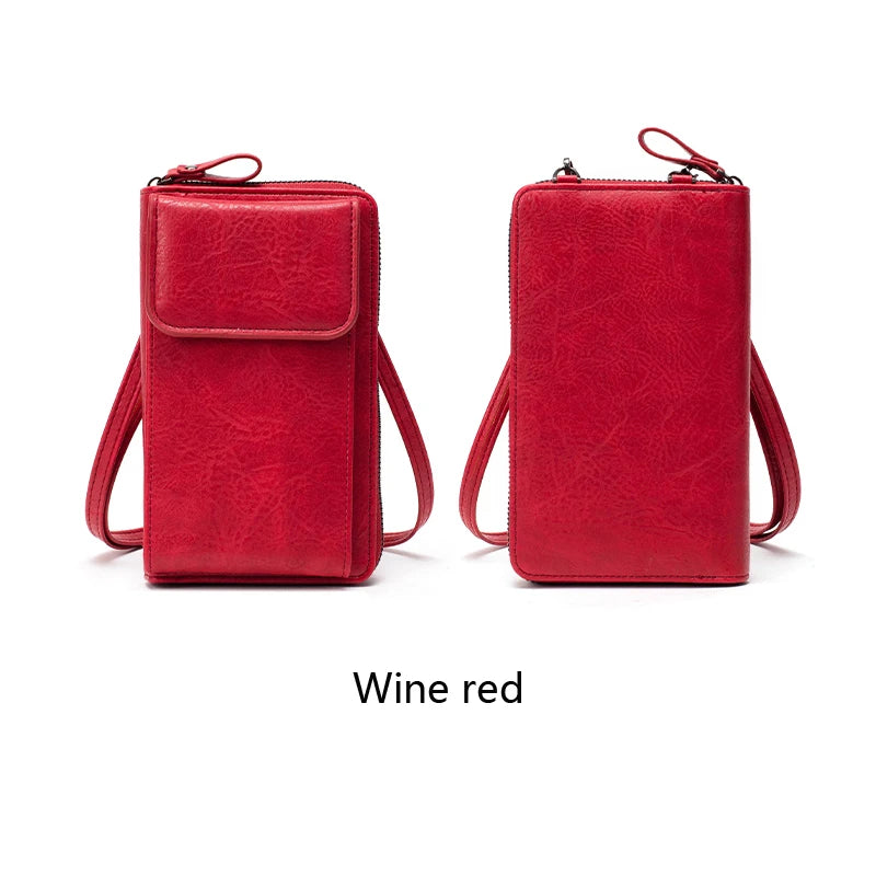 Xajzpa All-Match Zipper Shoulder Bag, Trendy Solid Color Phone Bag, Versatile Purse With Detachable Strap