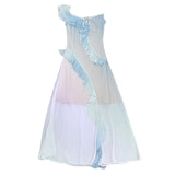 Xajzpa Fashion Irregular Pearl Dress Women's Sleeveless Lotus Leaf Edge Wrinkles A Line Dresses 2025 Summer New Tide