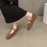 Xajzpa Spring New Brand Women Flats Round Toe Shallow Slip On Ladies Casual Ballet Shoes Soft Leather Eelgant Dress Shoes