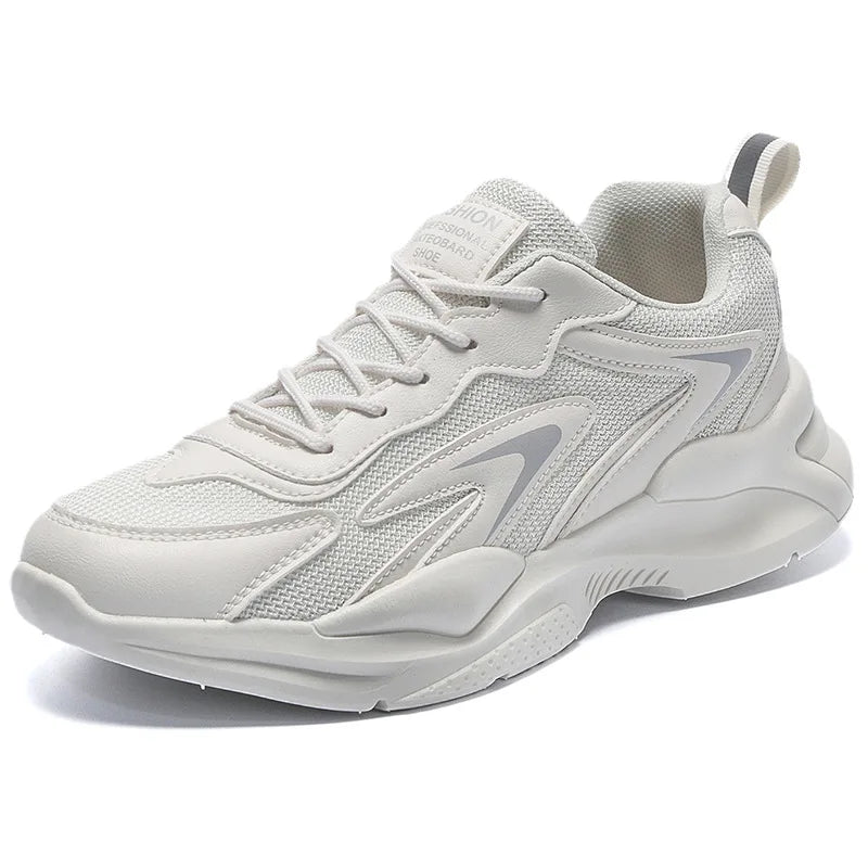 Xajzpa Men's Chunky Dad Shoes: 2025 Summer Breathable Running Sneakers with Thick Soles for Students