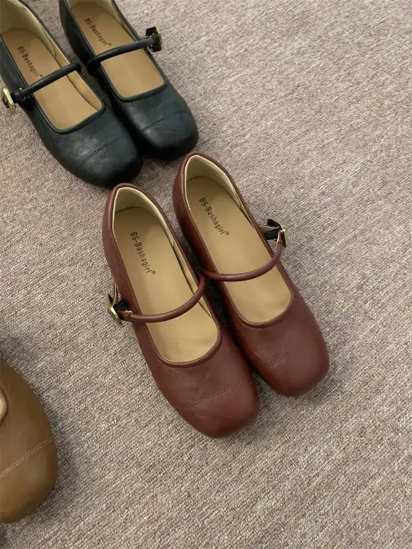 Xajzpa Grandma Shoes Shallow Mouth Increas Height Clogs Platform Square Toe Female Footwear Fashion Women's New Creepers Summer Dr