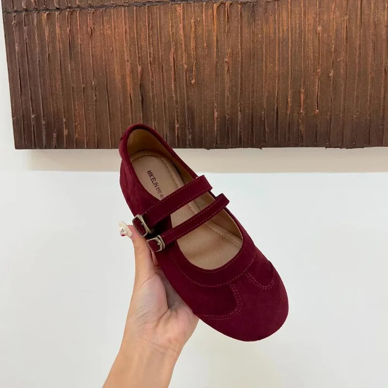 Xajzpa Flat Shoes for Women Fashionable Casual Fashionable Comfortable Zapatillas De Mujer Ballerina Soft Moccasin Mary Janes Shoes