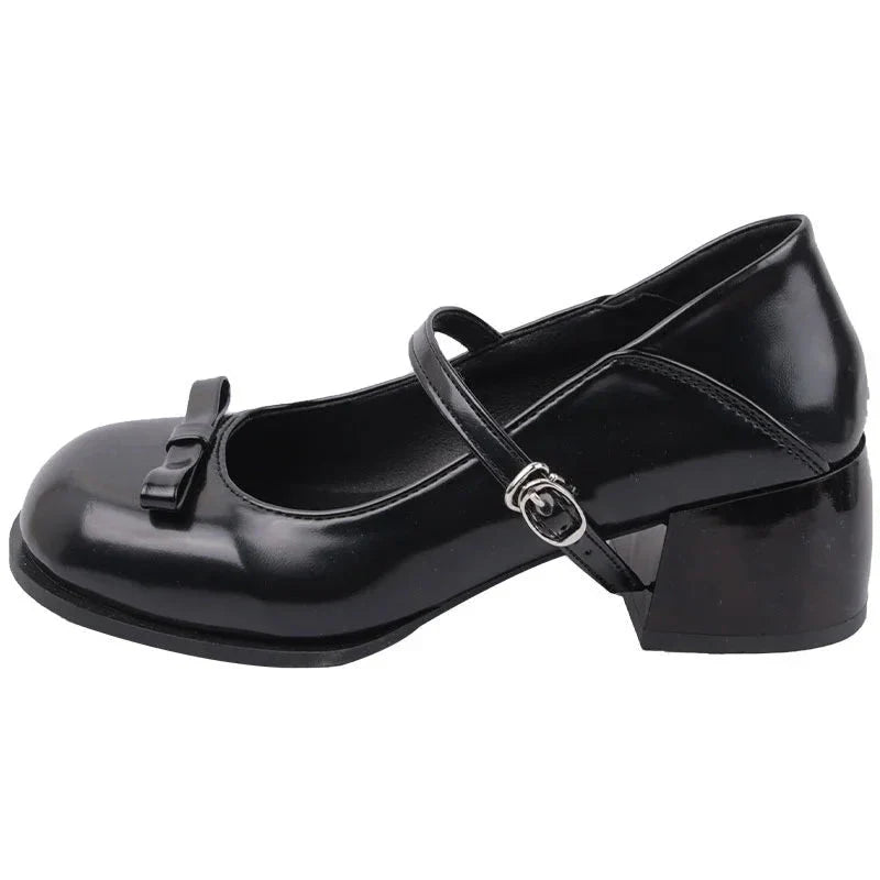 Xajzpa Spring Mary Jane Shoes Women's Elegant Low Heel Shoes Fashion Casual Buckle Single Shoes Ladies College Style Footwear