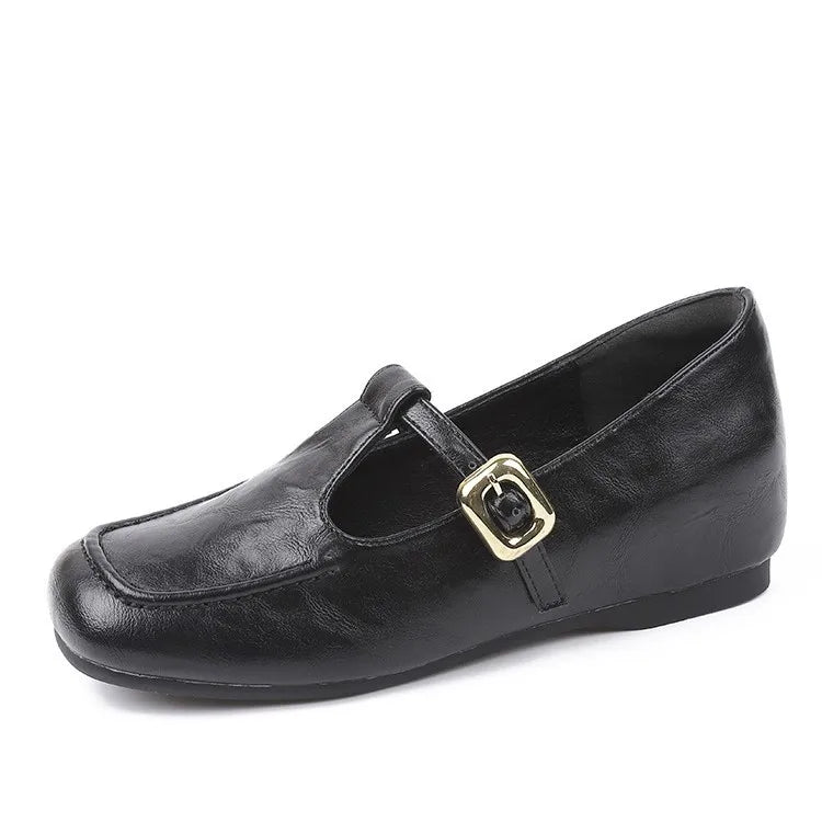 Xajzpa Low Heels Retro Woman Shoes British Style Female Footwear Soft All-Match Clogs Platform Increas Height Preppy Dress Creepers Wed