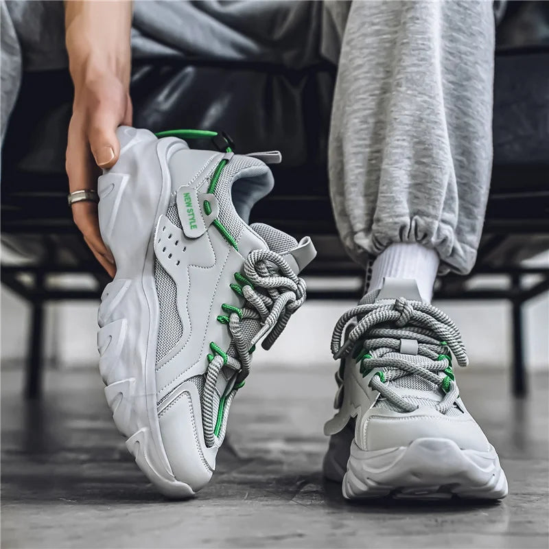 Xajzpa Men's Shoe Breathable Thick Soled Casual Sneakers Outdoor Running Four Seasons New Tennis Men Soft Soles Comfort Male Sneakers