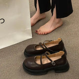 Xajzpa Slippers Women Summer Platform Shoes Pantofle Beige Heeled Sandals Soft Black Mary Janes Round Toe Retro Shoes Woman's Slip