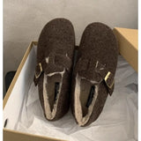 Xajzpa Winter Shoes Women Round Toe Slip-on Female Footwear Loafers Fur Casual Sneaker Autumn Modis Slip on Dress Moccasin New Fall