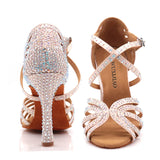 Xajzpa Jazz shoes Latin dance shoes female Latin Salsa girl casual shoes silver bronze skin