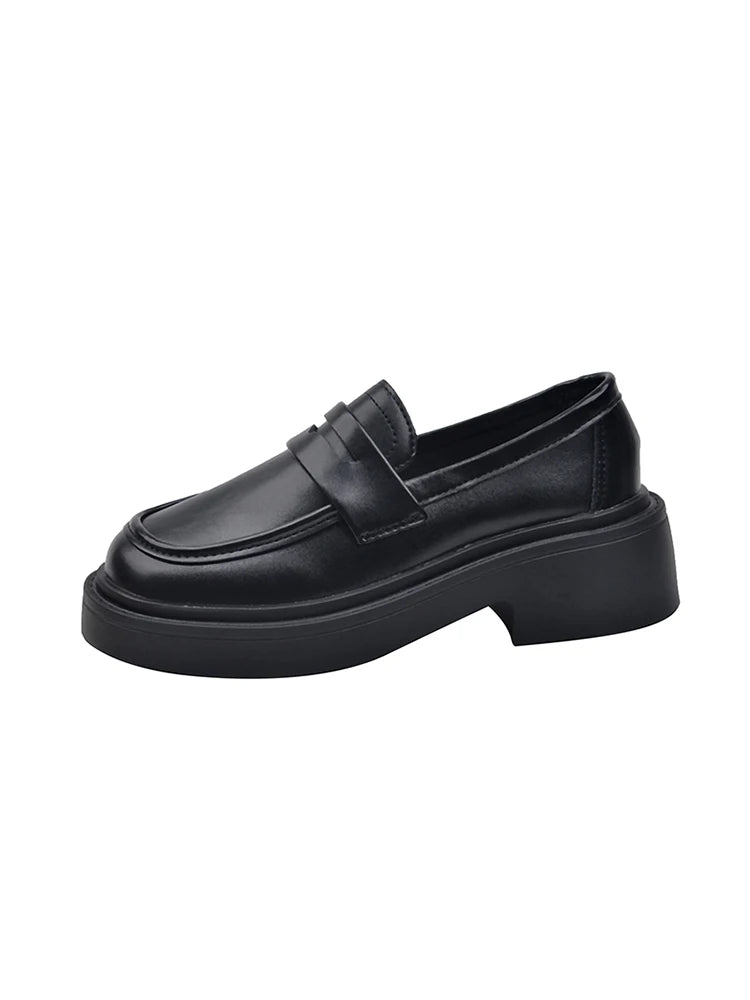Xajzpa Summer Shoes Ladies Female Footwear Oxfords Women's Round Toe Shallow Mouth Loafers With Fur Clogs Platform Casual Sneaker Briti
