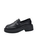 Xajzpa Summer Shoes Ladies Female Footwear Oxfords Women's Round Toe Shallow Mouth Loafers With Fur Clogs Platform Casual Sneaker Briti
