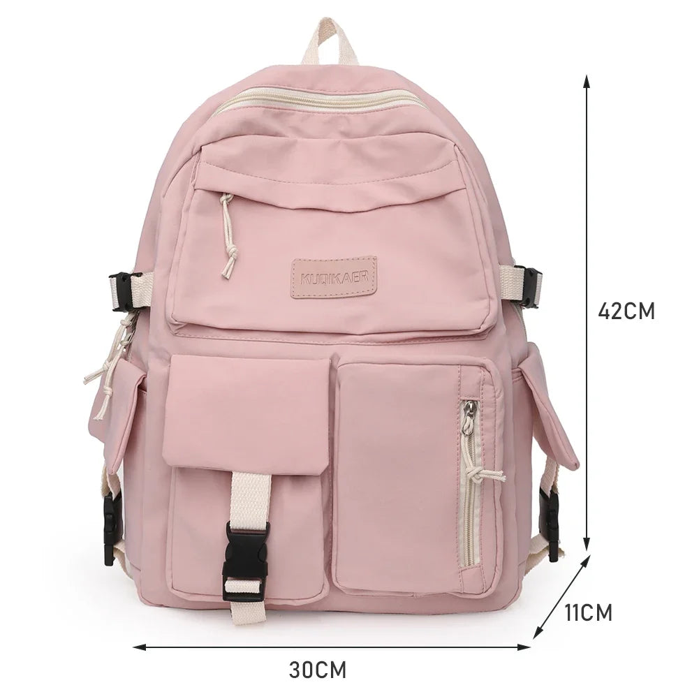 Xajzpa BACK TO SCHOOL Japanese Girls Aesthetic Backpack Cute School Bags For Student Teens Girls Pockets Kawaii Women Laptop Backpack Harajuku Mochila