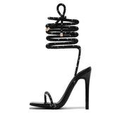 Xajzpa Sexy Gold Crystal Ankle Cross Strap Sandals Women Summer Party Wedding Banquet Shoes Fashion Open Toe Club Stripper Heels