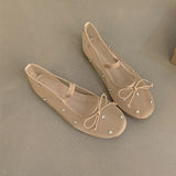 Xajzpa New Brand Women Flat Shoes Fashion Mesh Ladies Elegant Mary Jane Shoes Soft Sole Outdoor Dress Ballerinas