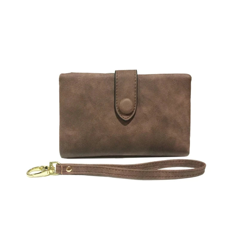 Xajzpa New Women Wallets Short Hasp Pu Leather Purses Multifunctional Large Capacity Money Bag Small Solid Coin Card Holders Carteras