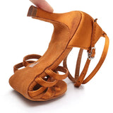 Xajzpa Women Professional Dancing Shoes Ballroom Dance Shoes Ladies Latin Dance Shoes heeled 5CM/7CM