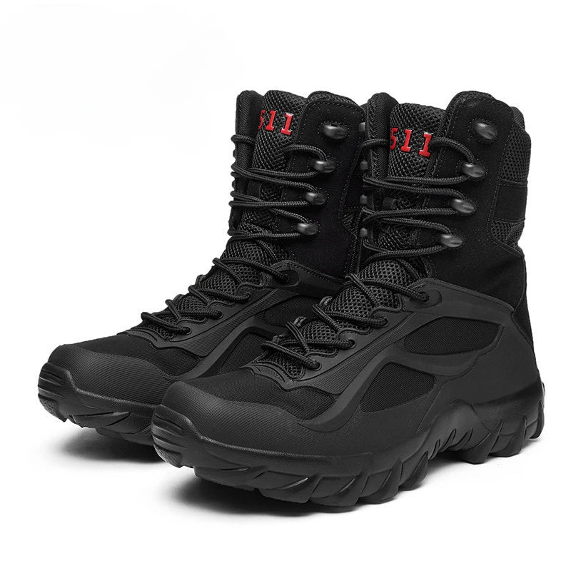 Xajzpa Men Tactical Boots Autumn Special Forces Field Man Boot Lightweight Outdoor Non-Slip Waterproof Shoes Zapatillas Hombre