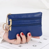 Xajzpa  Fashion Women Wallet Clutch Three Zip Female Short Small Coin Purse New Brand Design Soft Mini Card Holder Wallet Money Bag