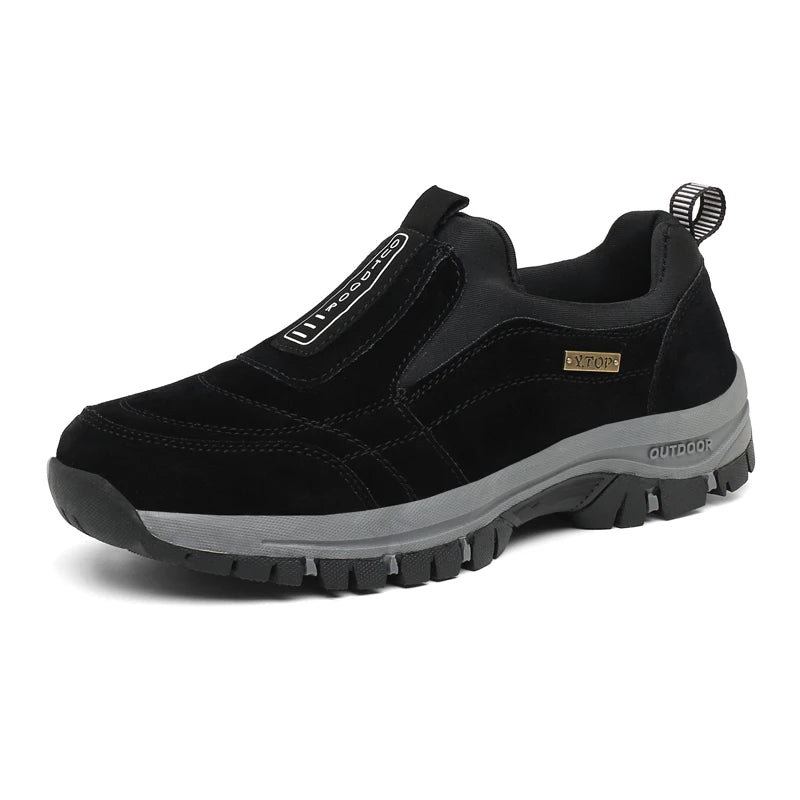 Xajzpa Men's non-slip casual sports shoes wear-resistant hiking shoes Outdoor fashion comfortable flat walking shoes for men