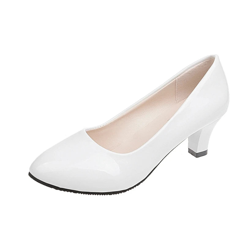 Xajzpa Women Pumps Nude Shallow Mouth Women Shoes New Fashion Office Work Wedding Party Shoes Ladies Low Heel Shoes Summer Heels Woeman