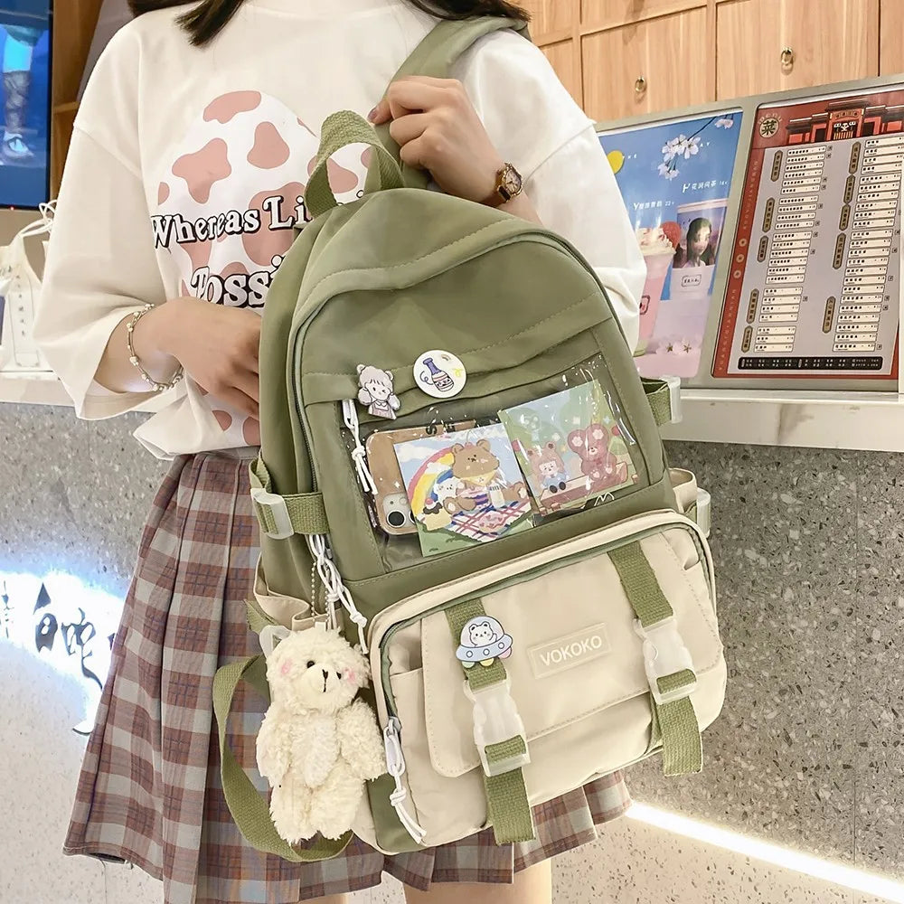 Xajzpa Kawaii Women Backpack Waterproof School Bag For Teenager Girl Student Bookbag Laptop Rucksack Cute Female Travel Bagpack Mochila