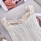 Xajzpa Fashion Embroidered Flares Dress Women's Sleeveless Waist Retraction Slim Dresses 2025 Summer New Tide