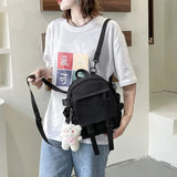 FXajzpa ashion Kawaii Mini Backpack Women Shoulder Bag for Teenage Girls Multi-Function Small Bagpack Ladies Travle School Backpacks