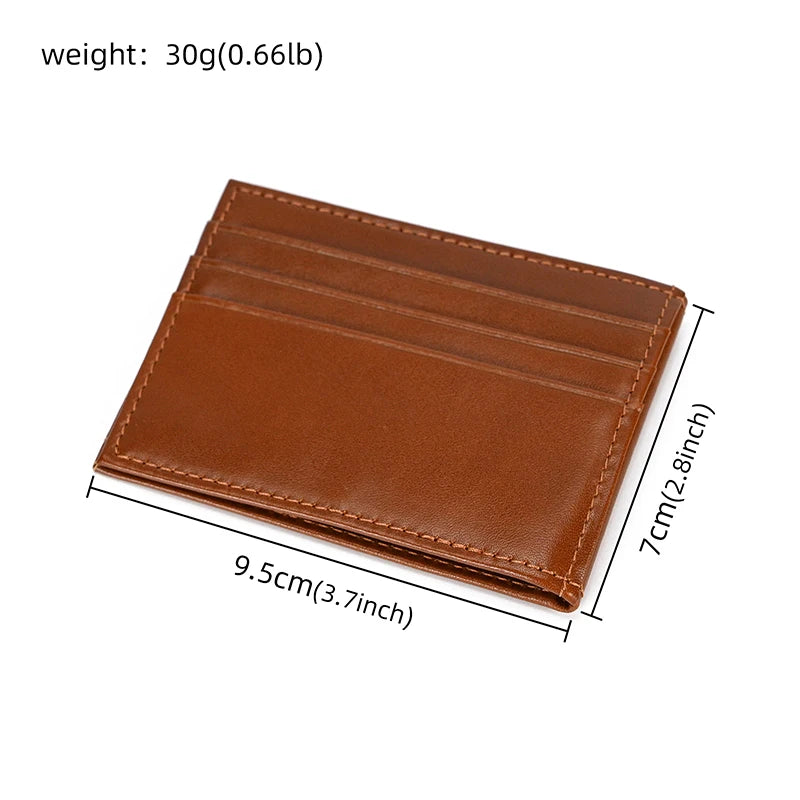 Xajzpa Casual Men's Short Wallet Genuine Leather Card Holders for Men Cowhide Credit Card Cover Wallet Slim Purse Card Case Women
