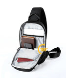 Xajzpa Nylon Sling Bag for Man 9.7inch IPad Waterproof Durable Fabric Lightweight Breathable Fashion Sports Phone Chest Bag