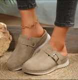 Xajzpa Large Size 42 Baotou Half Slippers for Women Spring Summer Shoes New Fashion Casual Solid Lightweight Outside Wear Slipper