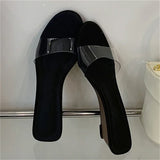 Xajzpa New Summer PVC Transparent Wedges Open Toe Women Slippers Low Heels Banquet Dress Beach Female Shoes