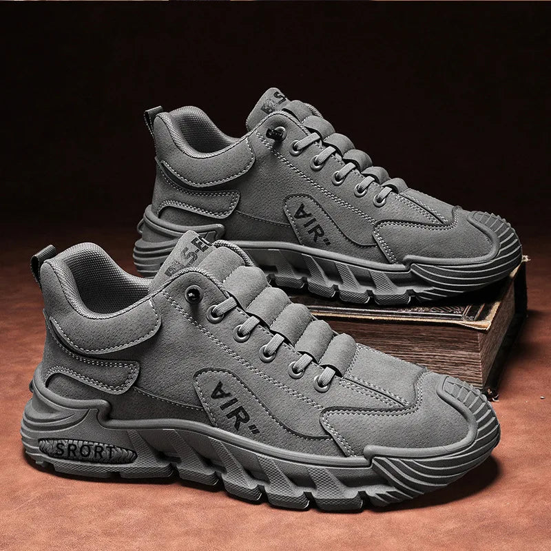 Xajzpa Men's Work Shoes 2025 New Sle Breathable Slip-On Anti-Slip Wear-Resistant Casual Sports Shoes Thick Bottom Labor Protection
