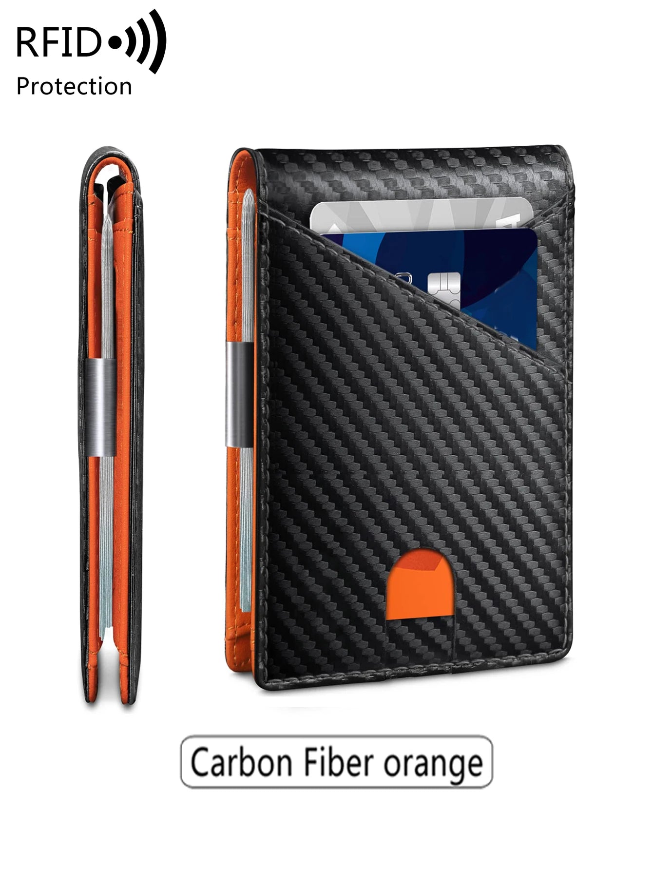 Xajzpa RFID Anti-theft Brush Men's Wallet Portable Double Fold Cross Front Pocket Card Holder Multifunctional 12card Slot Short Zero Wallet