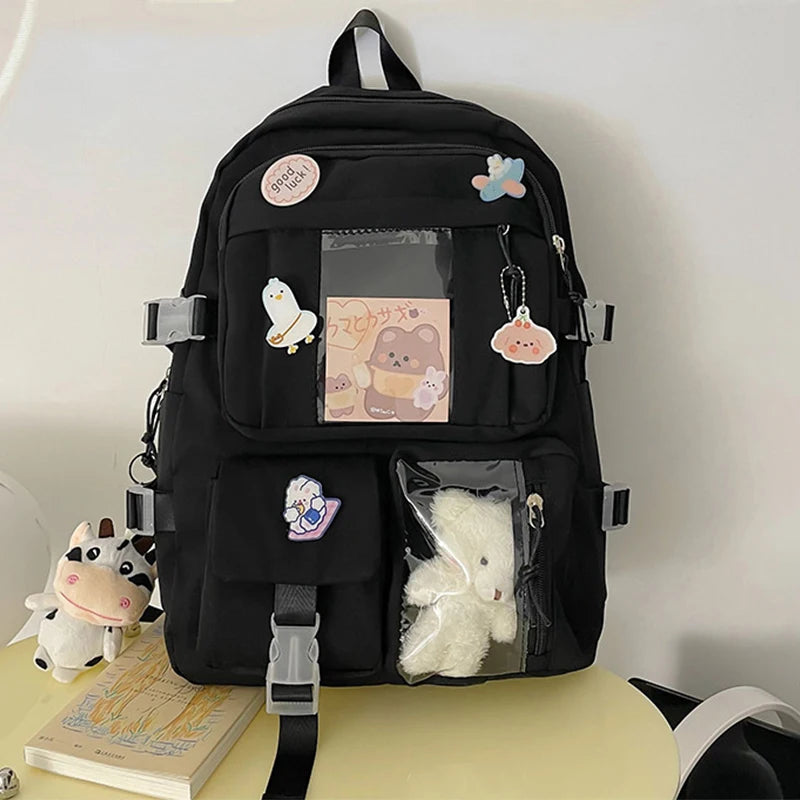 Xajzpa Girls Backpack Cute School Bags For Student Teens Girls Pockets Women Laptop Backpack Harajuku