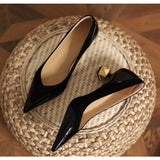Xajzpa New Style Luxury Women's Fashion Mid Heel Special-shaped Heels Pointed Shallow Single Shoes Lady Leisure Comfortable Work Shoes