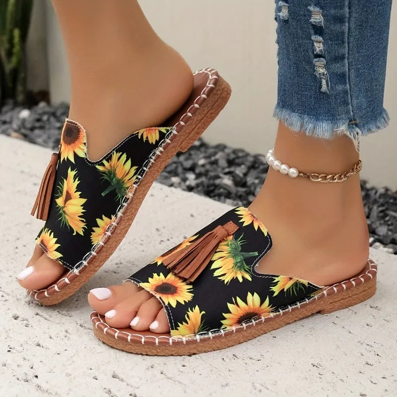 Xajzpa Women Casual Beach Holiday Luxury Sandals 2025 Summer New Fashion Outdoor Flat Sandals Open Toe Sandals Women Shoes for Women