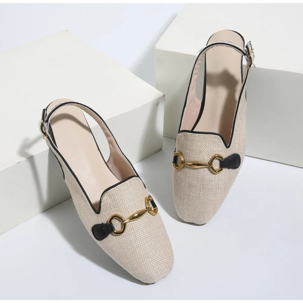 Xajzpa Women Platform Sandals Anti-slip Closed Toe Metal Shoes Women Flat Outdoor Round Toe Wedge Sandals Women Sandalias De Mujer