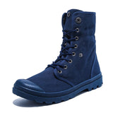 Xajzpa Men's Fashion Canvas Shoes Spring and Autumn Outdoor Shoes Thick-soled High-top Shoes Cuff Shoes Fashion Sports Shoes